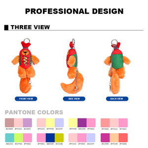 Çevre Dostu Özel Peluş Oyuncak Anahtarlık Üreticisi Sosis Köpek Peluş Anahtarlık Oyuncakları Özel Logo - Product Image 5