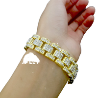 Cadena pulsera cubana Offre Spéciale plus large hip hop bracelet strass cheville punk cubain bracelet chaîne