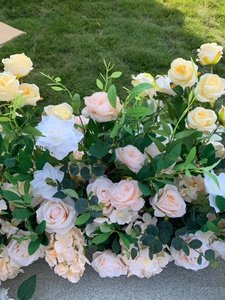 Nouvelle guirlande de fleurs artificielles en soie pour mariage, style forêt, pour décoration d'allée, fleurs suspendues, embellissements de toile de fond, accents décoratifs - Product Image 5