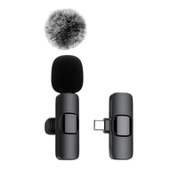Microphone Lavalier sans fil à réduction de bruit, micro à clipser pour téléphone, ordinateur, diffusion en direct, enregistrement d'interviews