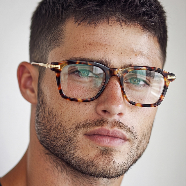 2026 Men's Classic Blue Light Blocking Eyeglasses Unique Square Frame Fashion Retro Computer Eye Protection Glasses High Quality