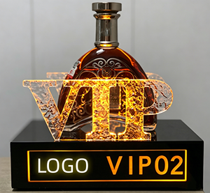 Custom Logo Display Acrylic LED Wine Bottle Presenter Glorifier <strong>VIP</strong> Display <strong>Stand</strong> for Champagne Bottle Holder - Product Image 4