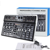 Mixer Audio Profesional Seri CS 4/6/8 Kanal USB, Layar & Efek untuk Siaran Langsung dan Pertunjukan Panggung
