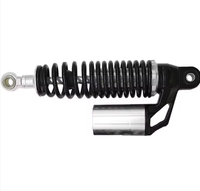 Peredam kejut belakang sepeda listrik & skuter, peredam kejut belakang Universal Diameter 340 mm 12 mm warna Hitam Perak untuk sepeda listrik & skuter
