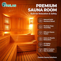 Ruang Sauna Tradisional Fanlan untuk 1-2 Orang dengan Perlengkapan Sauna untuk Area Mandi Uap Dalam Ruangan