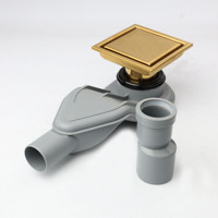 WD-03 360 ° Siphon PP Plastique Désodorisant Drain De Douche Poli pour Hôtels Salle De Bains Bassin Évier DN50/DN40 4 Pouces Taille