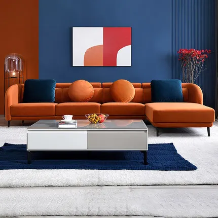 SF126 Hot Sale Velvet Fabric Modern Couch Sofa Set Furniture Living Room
