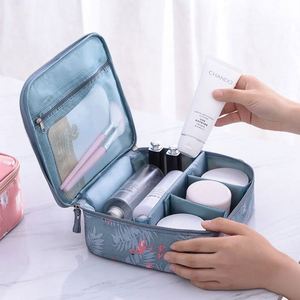 Pochette de maquillage portable à fermeture éclair, sac cosmétique en polyester, trousse de toilette pour femmes - Product Image 4