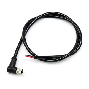 M5 Waterproof Elbow Connector <b>2</b>-<b>Pin</b> Male Female Industrial Sensor Power Signal Extension Harness - Product Image 3