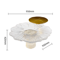 JingYue dessus de table élégant en résine transparente de luxe personnalisée meubles artisanaux pour espaces commerciaux hôtels salons