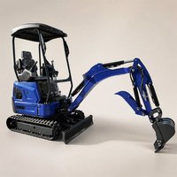 Mini-excavatrice 1,8 tonne sur chenilles, moteur Kubota EPA Euro5, service après-vente gratuit, prix des excavatrices agricoles