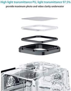 Caméra d'action Offre Spéciale Go Pro 61M boîtier de plongée sous-marine boîtier étanche accessoire pour <span class=keywords><strong>GoPro</strong></span> Hero 13 12 11 10 9 noir - Product Image 4
