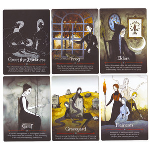 Saison des Sorcières : Cartes <span class=keywords><strong>Oracle</strong></span>, 44 cartes de divination mystérieuses, <span class=keywords><strong>magie</strong></span> d'Halloween et cartes de collaboration avec les morts - Product Image 3