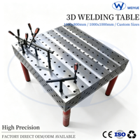 Table de travail de soudage 3D en acier haute résistance 1000*800*200mm, gabarit de soudage robuste pour atelier de réparation