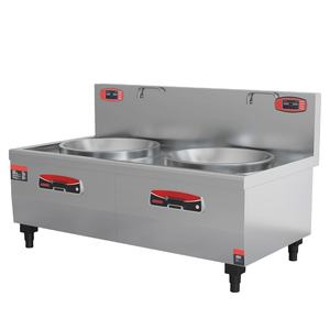 Wok de inducción de doble quemador más vendido para restaurantes chinos Wok doble de gran capacidad paralelo Anti-Dry Burn Safe Essential - Product Image 1