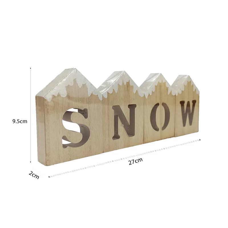 Desktop Wooden Letter Ornaments Christmas Ornament Indoor For Christmas Decoration Supplies