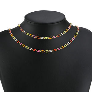 उच्च गुणवत्ता वाले स्टेनलेस स्टील ड्रॉप तेल श्रृंखला 3.7 मिमी विस्तृत गहने <span class=keywords><strong>diy</strong></span> रंगीन चेन डिय हार ब्रेसलेट चेन सामान - Product Image 6