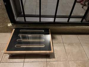 Reposapiés de Bambú para Debajo del Escritorio, Reposapiés de <span class=keywords><strong>Madera</strong></span> para el Trabajo, <span class=keywords><strong>Taburete</strong></span> de <span class=keywords><strong>Madera</strong></span> Portátil de un Solo Paso con Superficie Antideslizante de Goma - Product Image 5