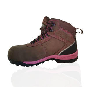 รองเท้าเซฟตี้หัวเหล็กสีน้ำตาลสีชมพูสำหรับผู้ชายรองเท้าบู้ทอุตสาหกรรมหนังนูบัคอุตสาหกรรม EVA Midsole EVA + ยาง - Product Image 5