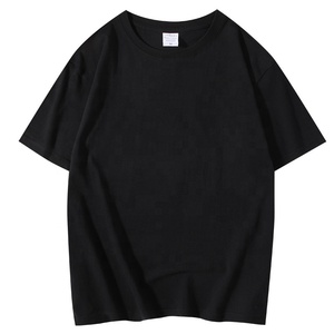 Venta al por mayor 100% algodón hombres camiseta lisa logotipo personalizado impresión transpirable talla grande tejido de punto - Product Image 3