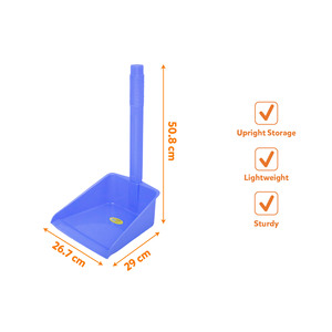 Multi Color Plastic Dustpan <b>Brush</b> Set Eco-Friendly 2 1 Small Lightweight Long Handle Broom Hard Bristles Portable Floor <b>Cleaning</b> - Product Image 2