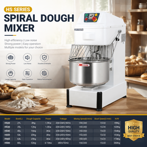 Mezcladora de Harina de Alta Resistencia de 20 l y 30 kg, Amasadora de Harina Vertical en Espiral, Máquina para Amasar Masa para Panadería - Product Image 4