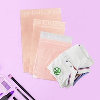 Poly-sac écologique, emballage de courrier, enveloppe de courrier or Rose, sac en plastique imprimé, sacs de colis en poly indéchirable