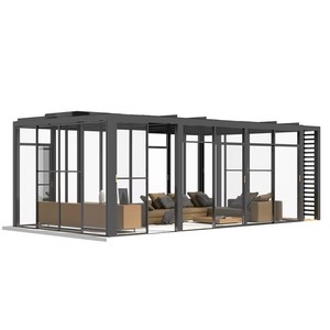 Véranda sur mesure 4 saisons, <span class=keywords><strong>solarium</strong></span> autoportant, maison en verre de haute qualité, véranda en aluminium - Product Image 3