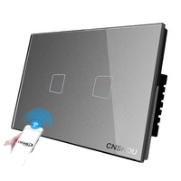 CNSKOU US/AU Wifi Google/Alexa Domotique 10A Tuya Smart Ewelink Interrupteur Mural Tactile Intelligent pour Maison Connectée