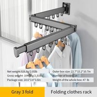 Séchoir Mural Pliable et Rétractable de Haute Qualité pour Serviettes et Vêtements – Étendoir à Linge de Balcon Pliant