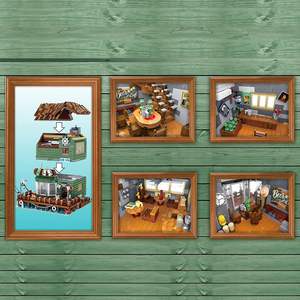 Juego de ladrillos Harbor Tavern de 3103 piezas para modelos detallados de bricolaje y exhibiciones de temática marítima, perfecto para coleccionistas avanzados - Product Image 5