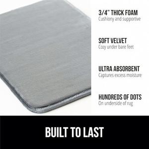 Tapis d'égouttage en microfibre durable antidérapant réutilisable écologique lavable tricoté pour usage domestique - Product Image 4