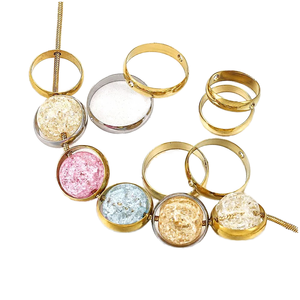 Anillo espaciador giratorio plano y redondo de acero inoxidable <span class=keywords><strong>Airan</strong></span> AR06102 con cuentas de agujero grande circundantes para la fabricación de joyas - Product Image 1