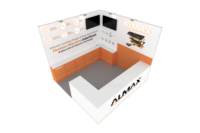 10x10 estándar portátil Modular tensión ropa tela Tradeshow Display exposición feria Diseño de Stand