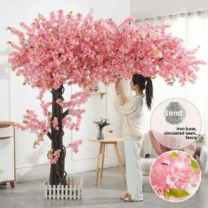 Grand arbre <span class=keywords><strong>de</strong></span> fleurs <span class=keywords><strong>de</strong></span> pêcher <span class=keywords><strong>de</strong></span> luxe <span class=keywords><strong>haut</strong></span> <span class=keywords><strong>de</strong></span> <span class=keywords><strong>gamme</strong></span> simulé décoration extérieure intérieure pour hôtels centres commerciaux haute plante artificielle - Product Image 4