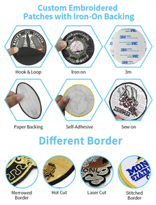 Patch brodé personnalisé pour vêtements, avec logo, nom, lettre 3D en relief, design thermocollant, appliqué sur casquette, personnalisable par le fournisseur - Product Image 5