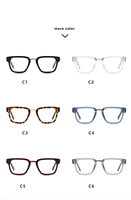 Lunettes de lecture unisexes LS002 Fashion TR90 noires et bleues carrées anti-lumière bleue pour femmes, verres photochromiques personnalisables 2026
