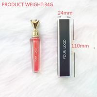 Vente en gros de gloss à lèvres minéral, emballage extérieur diamant, liquide mat, longue tenue, imperméable, OEM, étiquette privée, rouge à lèvres personnalisé