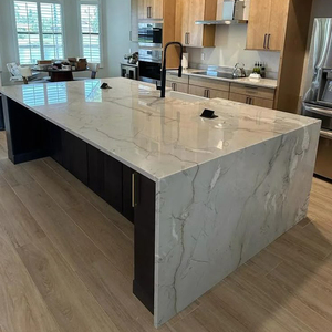 Piastrelle di pietra di marmo quarzite di cristallo bianco brasiliano <span class=keywords><strong>Le</strong></span> Mont <span class=keywords><strong>Blanc</strong></span> di lusso naturale per decorazione d'interni - Product Image 2