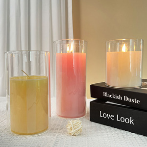 Frasco Cilíndrico Transparente de Borosilicato Alto Personalizado para Velas, Recipiente de <span class=keywords><strong>Boca</strong></span> Ancha, Impresión de Logotipo Ecológica para Bodas y Hogar - Product Image 4