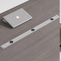 Meubles de bureau de style italien, bureau de direction haut de gamme fonctionnel avec LED, bureau de direction léger et luxueux, bureau de PDG