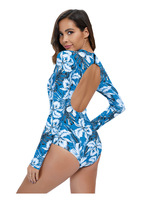 RUIYI 2024 personnalisé Sexy dos nu maillot de bain logo à manches longues Surfwear maillot de bain une pièce Fitness maillots de bain