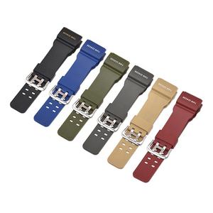 Bracelet de montre de luxe en pu bleu marine kaki vert armée gris pour bracelet de choc <span class=keywords><strong>g</strong></span> GG1000 GSG100 GWG100 - Product Image 3