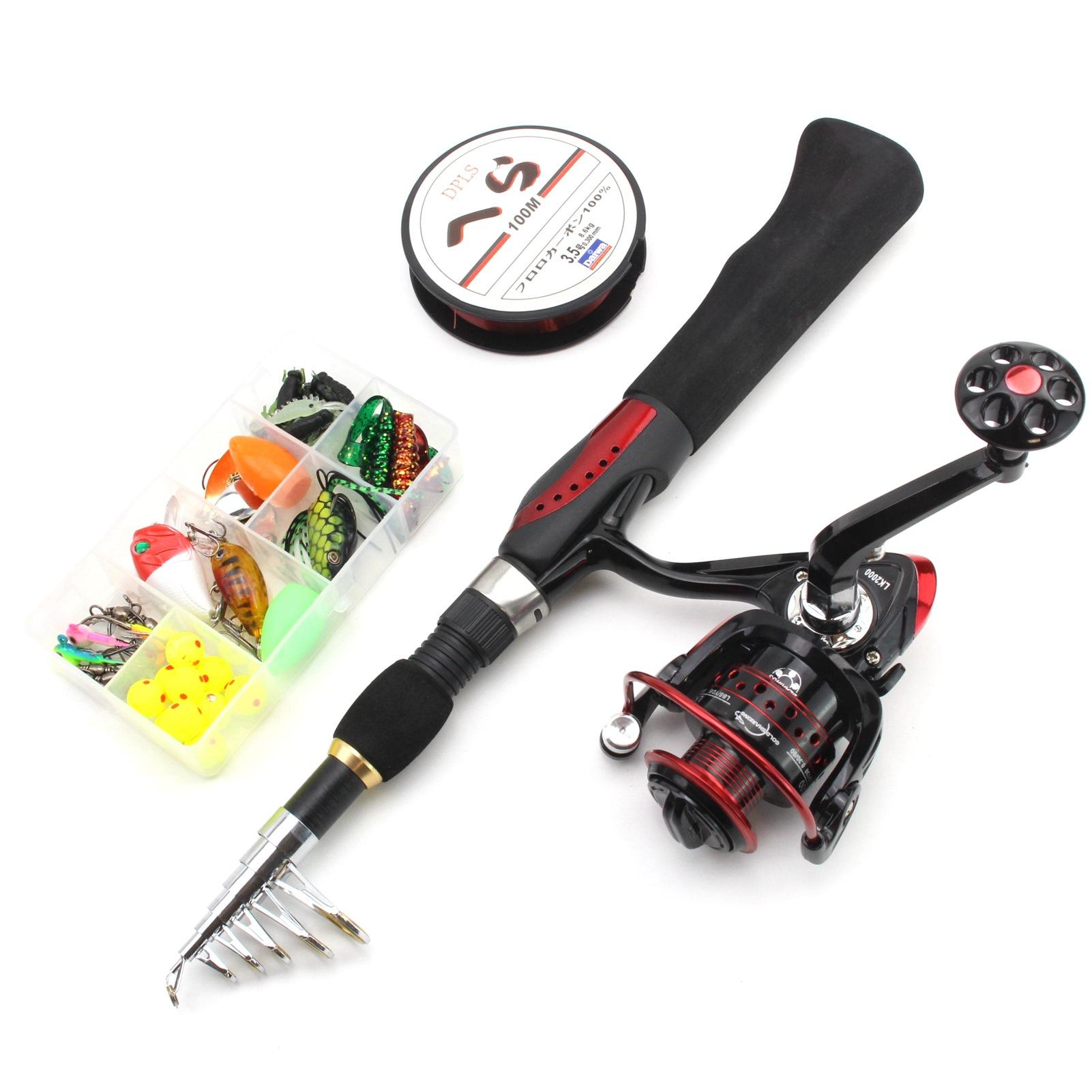TOPIND Carbon Fiber Telescopic Fishing Rod Reel Fast for  Freshwater/Saltwater Stream River Fishing Various Fishing Tackle