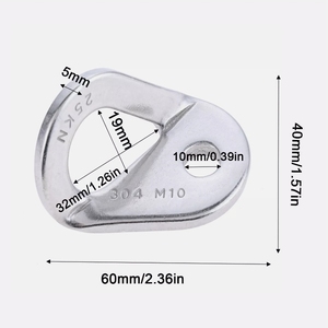 Anclaje de Acero Inoxidable 304 M10 para Escalada en Roca, 25kN, Resistente, para Montañismo, Espeleología y Equipamiento de Seguridad - Product Image 2