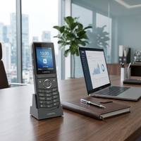 Teléfono IP Portátil W620W Wi-Fi 6, BT 5.0, Batería de Larga Duración de 3000 mAh, PTT, Roaming Rápido, Micrófono Dual con Reducción de Ruido, Dispositivo SIP VoIP