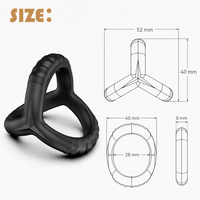 Ensemble de 3 anneaux de pénis à triple verrouillage, en silicone liquide, sensation de peau réelle, étanche IPX7, jouet sexuel pour homme adulte