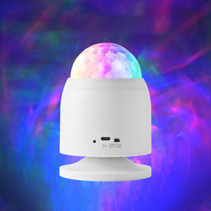 New Charging Speaker Crystal Magic Ball Lamp Led Stage Lamp RGB Bullet Projection Colorful Lamp bluetooth Music Night <b>Light</b> - Product Image 1