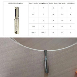 Multi-flute PCD Diamond <b>Router</b> Bit Straight Spiral Type - for High-efficiency Profiling & Edge Trimming - Product Image 3