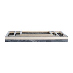 Vassoio da letto a righe con manici decorativi moderni, vassoio da caffè, vassoi portaoggetti per l'arredamento della casa - Product Image 3